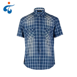 デニムシャツメンズショートスリーブコットンカラー新モデル - Product Image 2