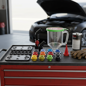 Kit d'entonnoir à huile moteur rotatif multifonction anti-déversement TCMT pour véhicules européens et américains, adaptateur universel pour voiture - Product Image 1