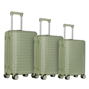 ABS Bolsas Viagem Bagagem Malas conjunto 3 pcs viajando sacos bagagem carrinho