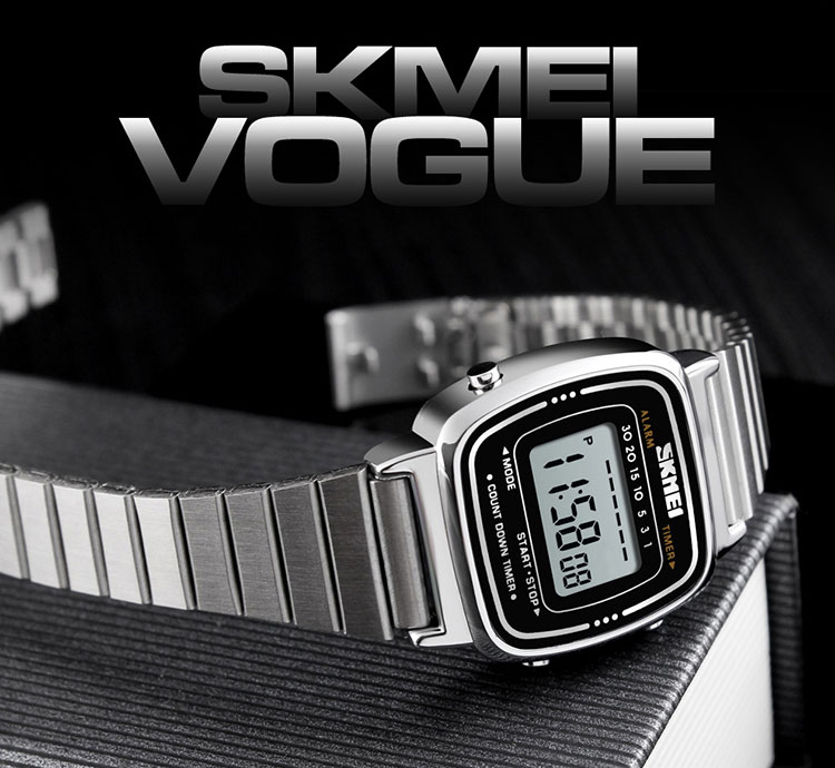 2022 SKMEI 1901 Роскошные наручные часы из нержавеющей стали kadin saat montres men мужские наручные часы с сетчатым ремешком цифровые спортивные женские наручные часы