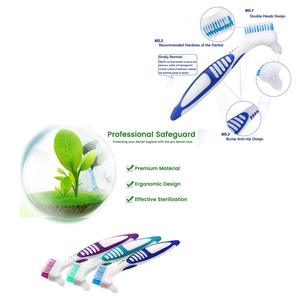 Vente chaude Portable <span class=keywords><strong>Dentaire</strong></span> Faux Dents Brosse De Nettoyage Double Face Poils Brosse pour Dentier Soins Orthodontique Brosse À Dents - Product Image 3