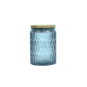 Hot Bán Hình Trụ Lọ Thủy Tinh Rỗng Container Rộng Miệng Nến Thủy Tinh Jar Với Nút Chai Bằng Gỗ Có Nắp Đậy Cho Nến Làm Tùy Chỉnh