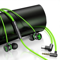 Casque de jeu filaire intra-auriculaire magnétique en TPE métallique pour téléphone mobile, cordon de 1,2 m, interfaces Type-C et 3,5 mm, pour l'écoute et le gaming e-sport