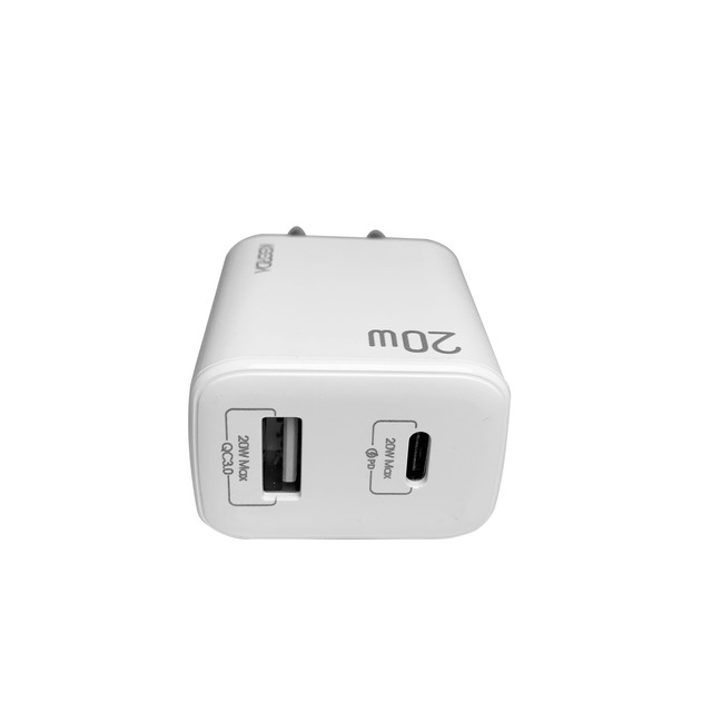 5V 3A 9V 2.22A 12V 1.67A USB C PD 20W Fast Charger Power Adapter Plug in for Mobile Phone Tablet Earphone