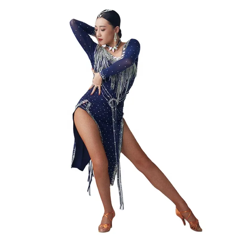 L-2037 New National Standard Latin Tanz kleid Performance Wettbewerb Kleidung Rumba Kleid benutzer definierte sexy Tango Chacha Tanz kleid
