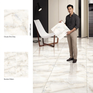 Baldosas de Porcelana Pulida Vistaar Cinar Ivory 600x600mm PGVT, Aspecto Mármol, 8mm, Cerámica Esmaltada, Diseño de Interiores - Product Image 2