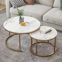 Mesa de Centro Plegable de Mármol Moderna para Sala de Estar Pequeña - Diseño Decorativo