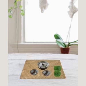 Juego de 4 Manteles Modernos, 100 Unidades, Manteles Redondos de Mimbre para Comedor, Mantel Rectangular de Jacinto de Agua - Product Image 4
