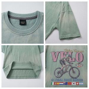 เสื้อยืดกราฟิกแบบกำหนดเอง ผ้าคอตตอนหนา 100% ทรงโอเวอร์ไซส์ สไตล์วินเทจ เสื้อผ้าสตรีทแวร์ ผู้ผลิตเสื้อยืดขายส่ง ยูนิเซ็กซ์ รุ่น 6627 - Product Image 4