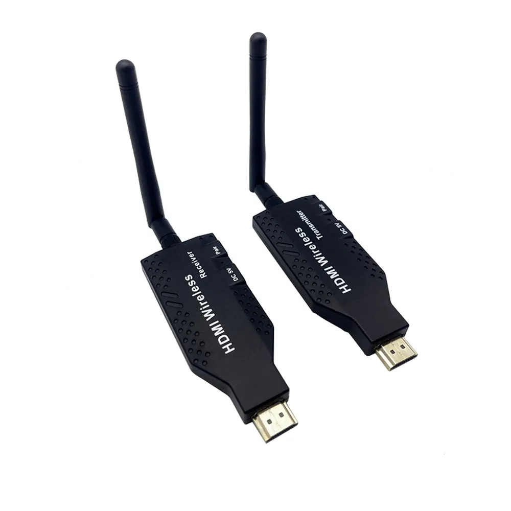 ตัวรับและส่งสัญญาณ HDMI ไร้สาย,รองรับการเล่นแบบปลั๊กเสียบ5.8GHz สำหรับการสตรีมวิดีโอ/เสียงจากแล็ปท็อปพีซีไปยัง HDTV/โปรเจคเตอร์