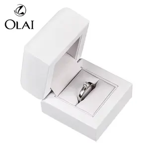 Wholesale White Lacquer Ring Box Jewelry Wood Box For Wedding Ring