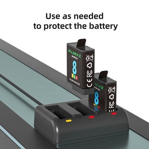PUJIMAX 3 pièces 3,85 V 1500 mWh Batteries Li-ion rechargeables avec <span class=keywords><strong>chargeur</strong></span> <span class=keywords><strong>de</strong></span> <span class=keywords><strong>batterie</strong></span> 3 emplacements Type-C et Micro USB pour <span class=keywords><strong>GoPro</strong></span> <span class=keywords><strong>Hero</strong></span> <span class=keywords><strong>8</strong></span> - Product Image 3