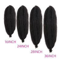 Extensions de cheveux tressés au crochet Afro Spring Twist de 16, 24, 30, 36 pouces, qualité supérieure, prix abordable, ombré, vente en gros, Chine