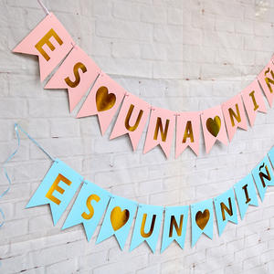 <span class=keywords><strong>NINA</strong></span> NINO español niño niña de banderas de decoración de papel de fiesta de cadena guirnaldas - Product Image 5