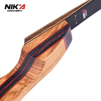 Arc à poulies Nika Archery Spark 62'' 64'' pour la chasse, 20-60 LBS, poignée en bois, branches laminées, arc recurve démontable