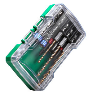 Electric <b>Screwdriver</b> Bit And Socket <b>Set</b> 10 Piece 1/4 In Steel Hard Case Tool Kit For Home Repair - Product Image 1