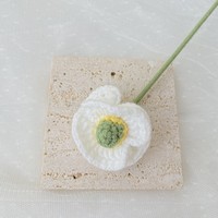 Wol rajutan tangan buket bunga abadi Poppy kecil bunga buatan dewi tinju grosir bunga buatan Artisan