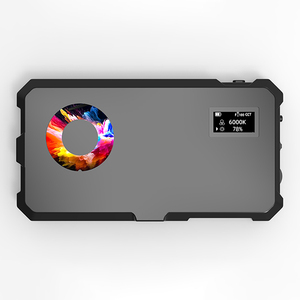 Lumière de remplissage pour caméra Rgb en aluminium 10w Puissance 2700-6500k Mode Hsl Rgb Batterie intégrée 4000mah Lumière pour selfie - Product Image 1