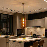 Lampe suspendue en verre LED de luxe en faux marbre, décoration intérieure, hôtel, chevet, îlot de cuisine