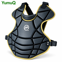 Protège-poitrine de baseball YumuQ personnalisé avec logo en PU pour jeunes et adultes, équipement de protection avec sangles réglables