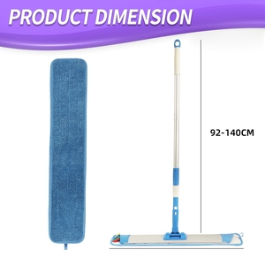 Serpillère à microfibres commerciale MSJ 24'' pour le <span class=keywords><strong>nettoyage</strong></span> des sols plats, avec manche long en aluminium, pour le <span class=keywords><strong>nettoyage</strong></span> des entrepôts - Product Image 6