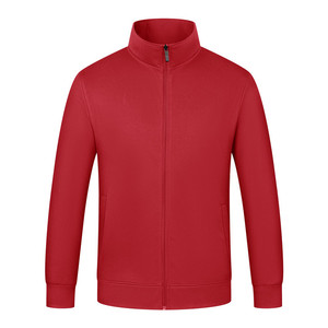 Huamian Enterprise Solid Color Stand Collar Zipper Sweatshirt Thickened Cotton Work Uniform Custom Logo Printing Jacket - Product Image 1