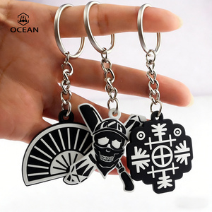 Porte-clés en PVC de style américain, design indépendant, porte-clés personnalisé, logo en PVC - Product Image 1