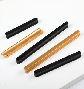 Furniture Handles <b>Gold</b> and Black Kitchen Cabinet <b>Pulls</b> Wardrobe Handle <b>Drawer</b> Knobs New Innovation Very Practical - Product Image 1