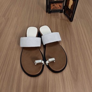 Fashion Trend Women Slides Open <b>Toe</b> Flat Heel Faux Suede Rubber Outsole Buckle Decoration Summer Sandals - Product Image 4
