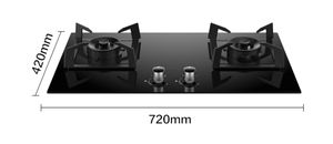 Kompor Gas rumah tangga 2-Burner, kompor atas meja pengapian elektronik keramik luar ruangan kualitas tinggi - Product Image 2