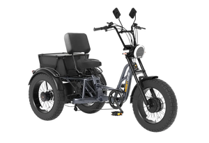 מכירה חמה 48v מנוע כפול הספק גבוה 3 גלגל מטען חשמלי תלת אופן פתוח השעיה 2 סוללות 20 אינץ 'שומן - Product Image 2