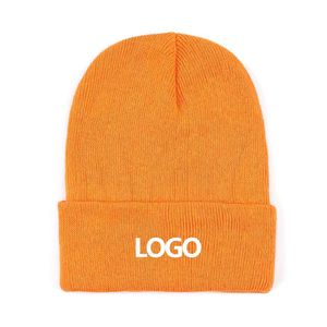 Wholesale Winter Warm <b>Knitted</b> <b>Beanie</b> Cap Custom Logo Embroidery 60 Colors Manufacturer's Blank Plain <b>Beanies</b> - Product Image 4