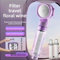 Pommeau de Douche Portable ABS Haute Pression pour Voyage Transfrontalier, Design Circulaire Minimaliste Moderne avec Filtre Pluie