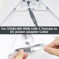 Câble adaptateur d'alimentation USB-C femelle vers DC mâle pour Starlink Mini, 0,12 m, convertisseur étanche, compatible avec les caméras IP et les ordinateurs portables