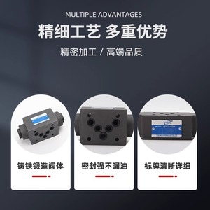 Vannes de maintien de pression hydraulique empilables personnalisées MPCV-02W 02A 02B 03W 0 MCV-02P02TMCV-03P - Product Image 3