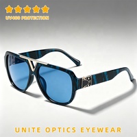 Fabricant chinois, vente en gros, lunettes de soleil de pilote de style aviation vintage de luxe personnalisées, protection UV400 pour hommes