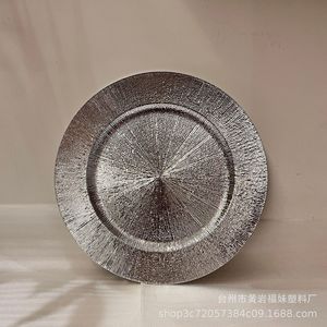 Assiettes rondes en plastique de différentes couleurs avec base rechargeable, réutilisables, pour mariage, table à manger à domicile - Product Image 5