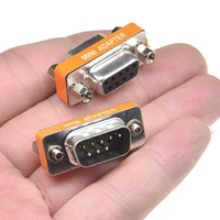 Mini módem Null DB9, adaptador de enchufe macho hembra, cambiador de género, Cruz hembra a hembra/macho a macho, conector serial RS232