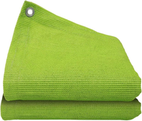 Grande toile d'ombrage verte avec œillets métalliques |   Protection solaire anti-UV à 95 %, filet pour patio, jardin, cour, piscine