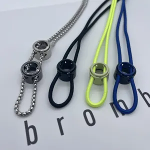 Pengatur kabel, aksesoris garmen penyetel kabel stopper tali kunci elastis stopper logam