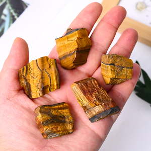 Piedras de Cristal Naturales Curativas al por Mayor, Bloques de Cuarzo Dispersos, Piedra Ojo de Tigre, Cristal en Bruto para Especímenes Minerales - Product Image 1