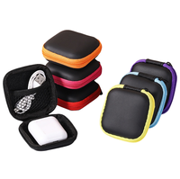 Étui pour casque en cuir PU EVA, étanche, sac de rangement pour câble de données, boîte de protection pour câble de données USB, durable et résistant à l'usure