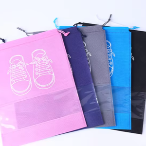 Bolsa de Almacenamiento de Zapatos de Plástico Portátil a Prueba de Polvo, Bolsa con Cordón de Tela No Tejida para Uso Doméstico - Product Image 1