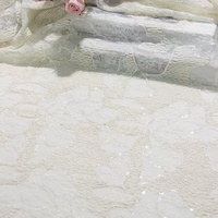 Vente directe usine : Tissu en maille pour filles, idéal pour la broderie de perles acryliques, la dentelle de mariage, tricoté, enduit PA, résistant à l'abrasion