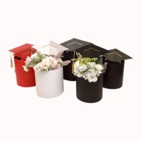 Nouvel ensemble de 3 boîtes à fleurs pour remise de diplôme, boîte à fleurs en forme de chapeau de docteur