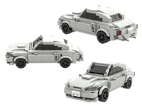 Nouveau modèle de voiture en briques, design cool, jouet unisexe, plastique, objet de collection, cadeau, blocs de construction personnalisés, éducatif, 5-7 ans, ABS