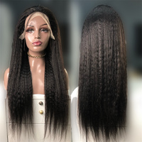 Wig Rambut Asli India Tanpa Lem, Rambut Manusia dengan Kutikula Tertata Rapi, Wig HD Lace Frontal untuk Wanita Kulit Hitam