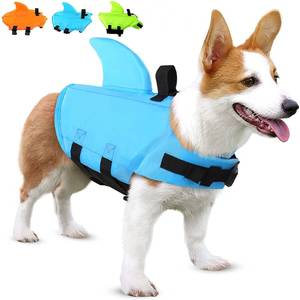 Maillot de bain pour <span class=keywords><strong>chien</strong></span> avec aileron de <span class=keywords><strong>requin</strong></span>, <span class=keywords><strong>gilet</strong></span> de <span class=keywords><strong>sauvetage</strong></span> pour animaux de compagnie, veste flottante avec poignée de flottabilité et de <span class=keywords><strong>sauvetage</strong></span>, costume de bain pour <span class=keywords><strong>chien</strong></span> de taille moyenne et grande - Product Image 1