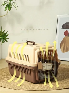 Livraison rapide compagnie aérienne approuvée Portable en plastique grand chenil de voyage aérien sur roues Pet chien chat transporteur caisse <span class=keywords><strong>Cage</strong></span> à vendre - Product Image 4
