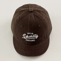 Gorra de 6 Paneles de Sarga con Visera Corta, Personalizada con Marca, Bordada, Unisex, Talla Pequeña, Estilo Americano Urbano, para Parejas